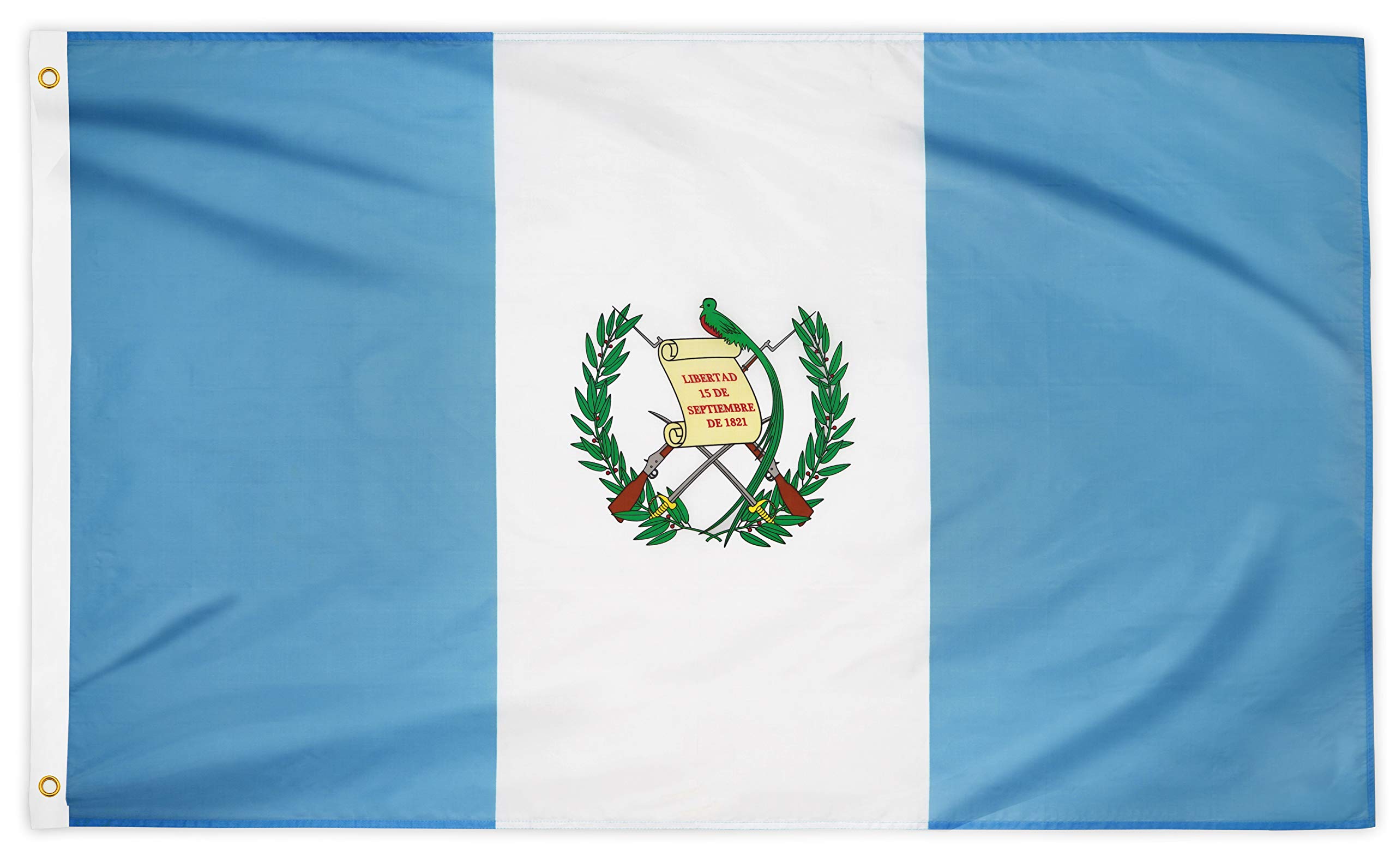 DANF FLAG Guatemala flag 3x5ft front view showing vivid color and quality for ceremonies.