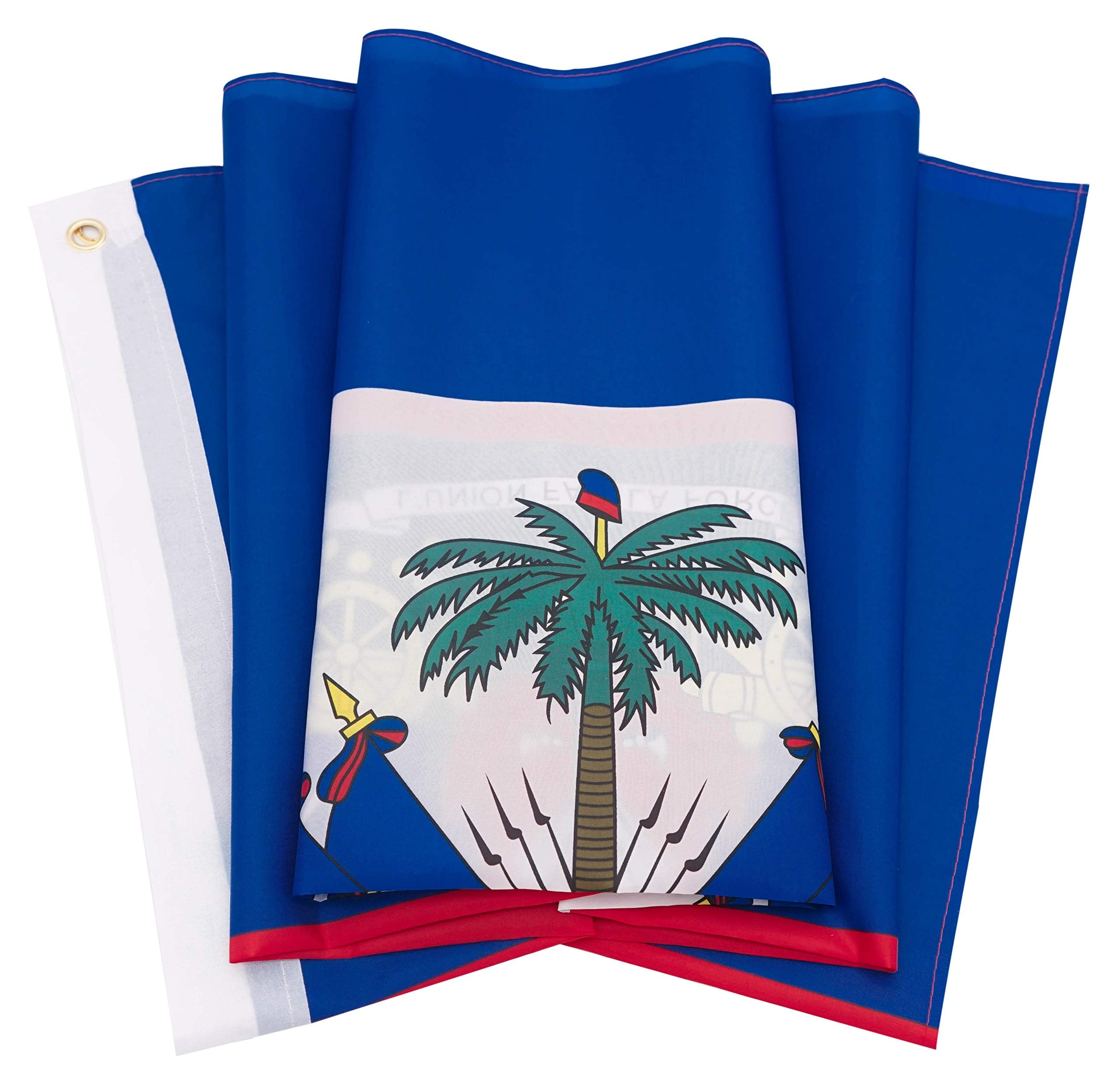 DANF FLAG Haiti 3x5ft ready for pole display with grommets.