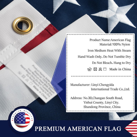 DANF FLAG ideal for porches and parades with long-lasting performance.