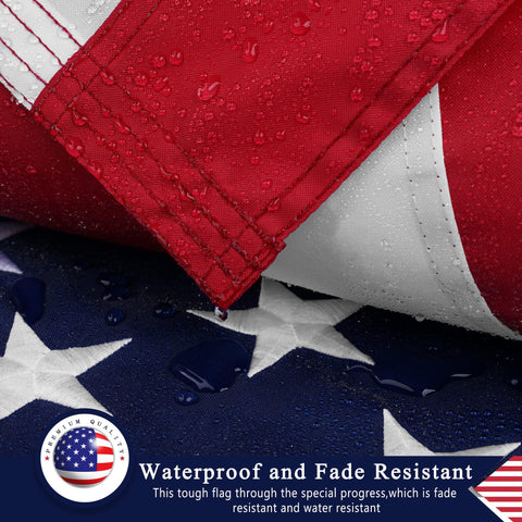 DANF FLAG sewn stripes highlight durable stitching for longevity.