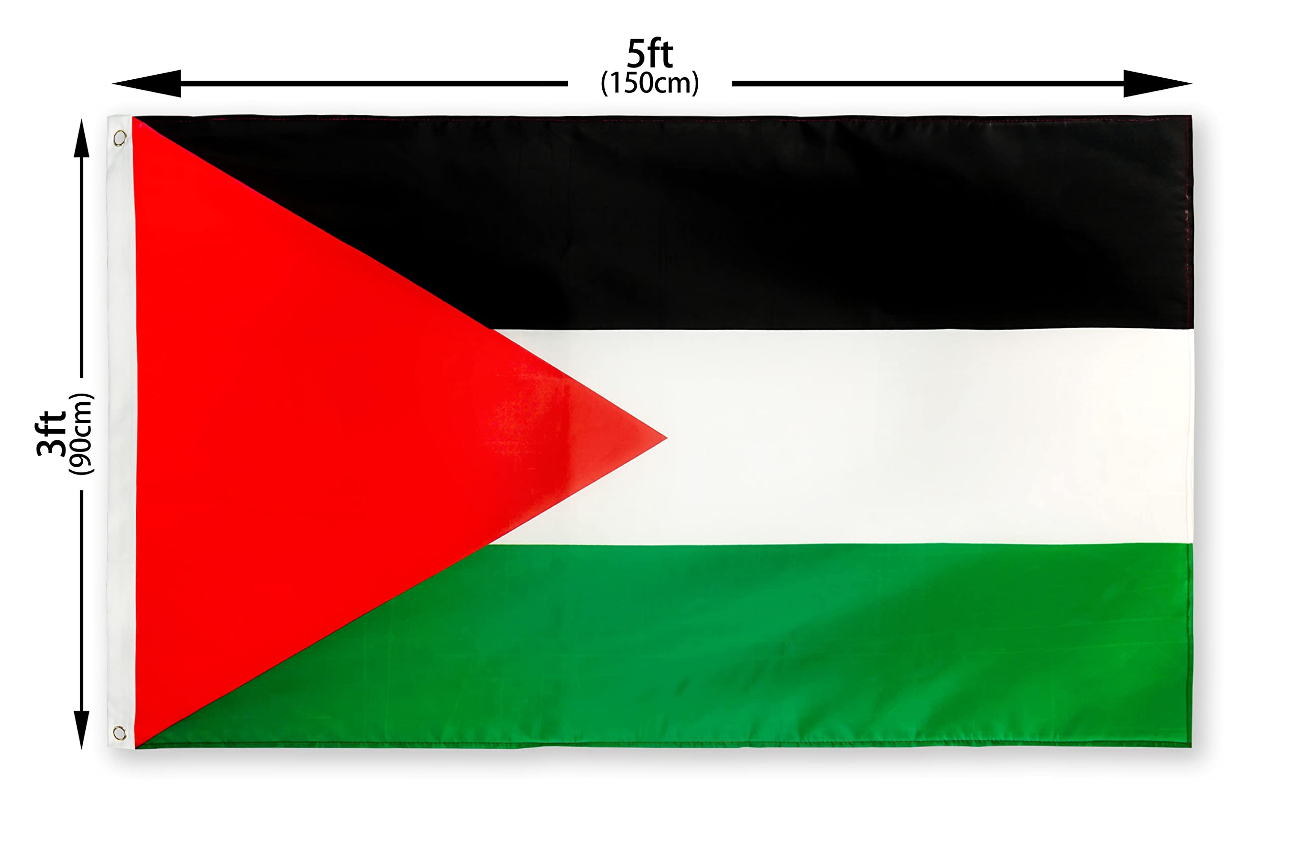 DANF flag close-up shows fade-resistant fabric and tight weave for long-lasting use.