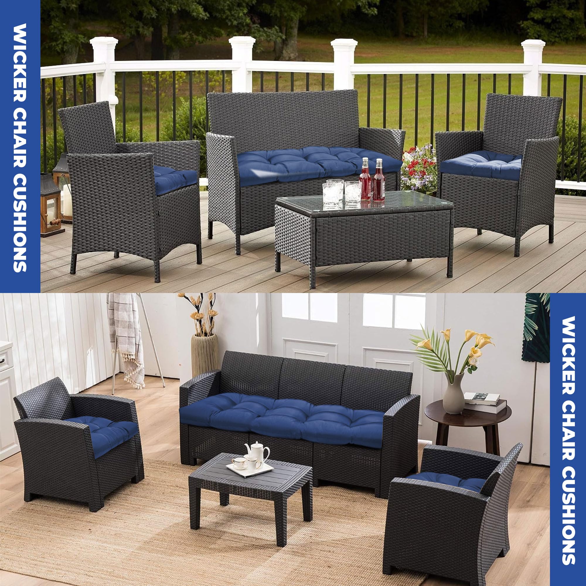 DANGHOOGY indoor-outdoor furniture cushions suitable for wicker setups.