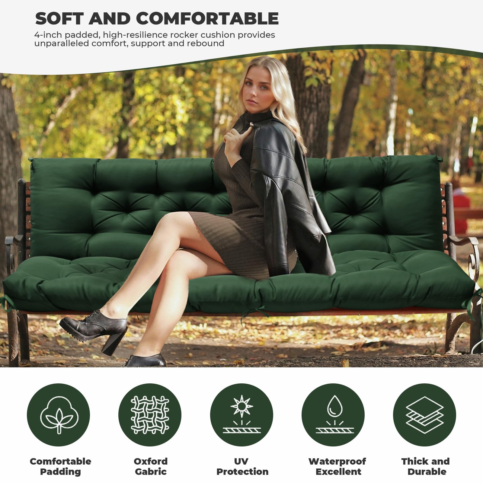 DANGHOOGY fabric close-up shows waterproof, UV-resistant material for durability.