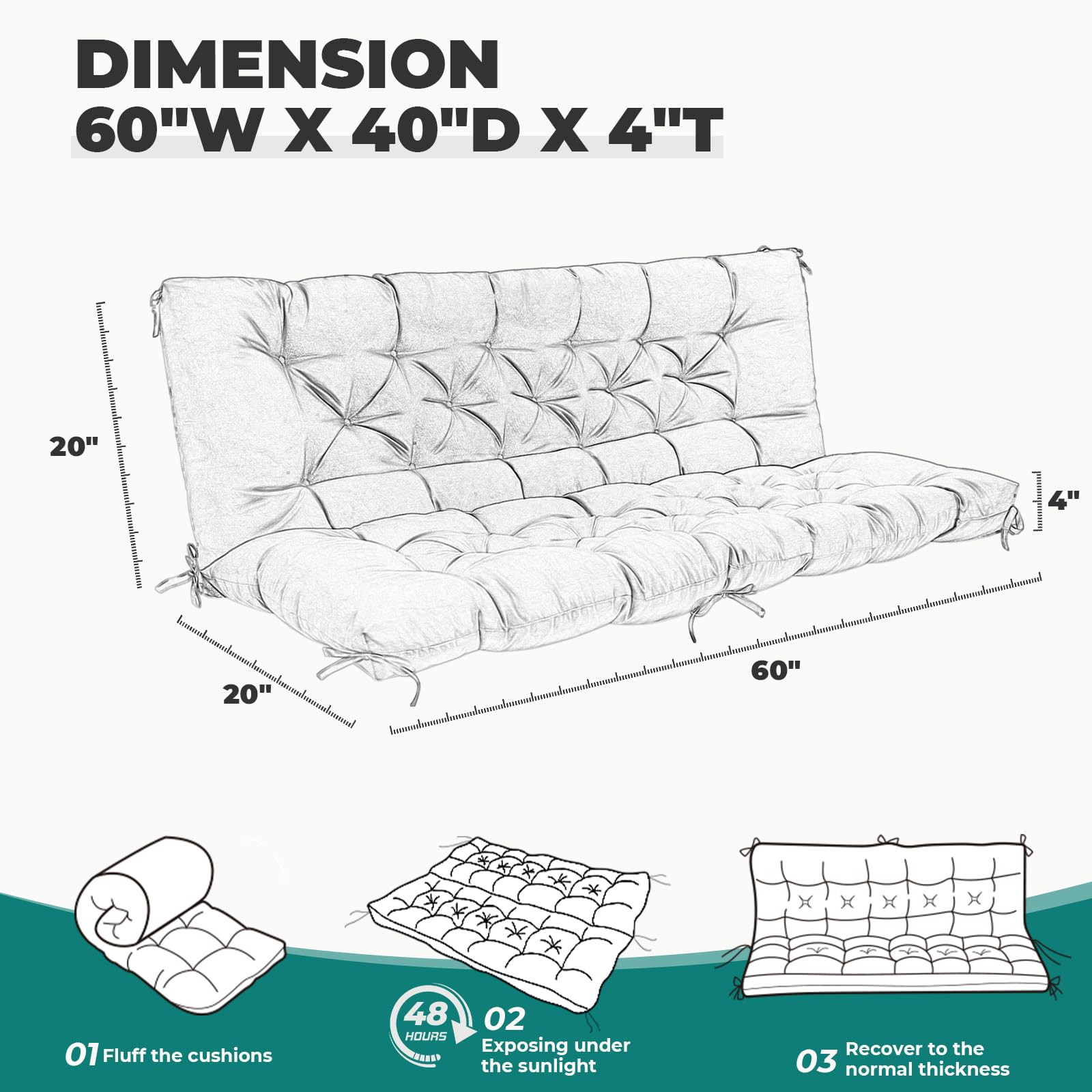 DANGHOOGY vacuum packed cushion expands to full fluff after delivery