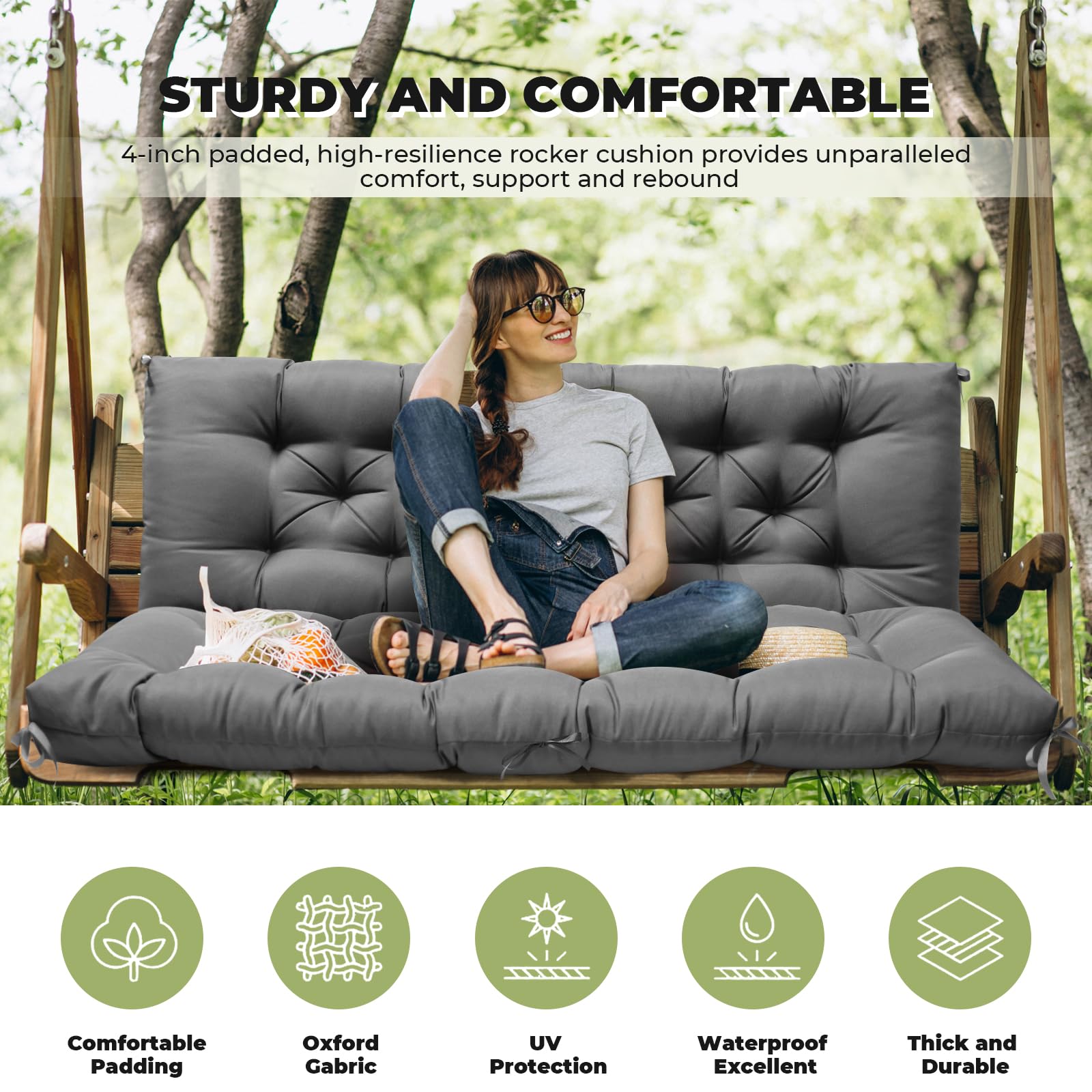 DANGHOOGY Waterproof Outdoor Cushion fabric resists rain for easy outdoor use.