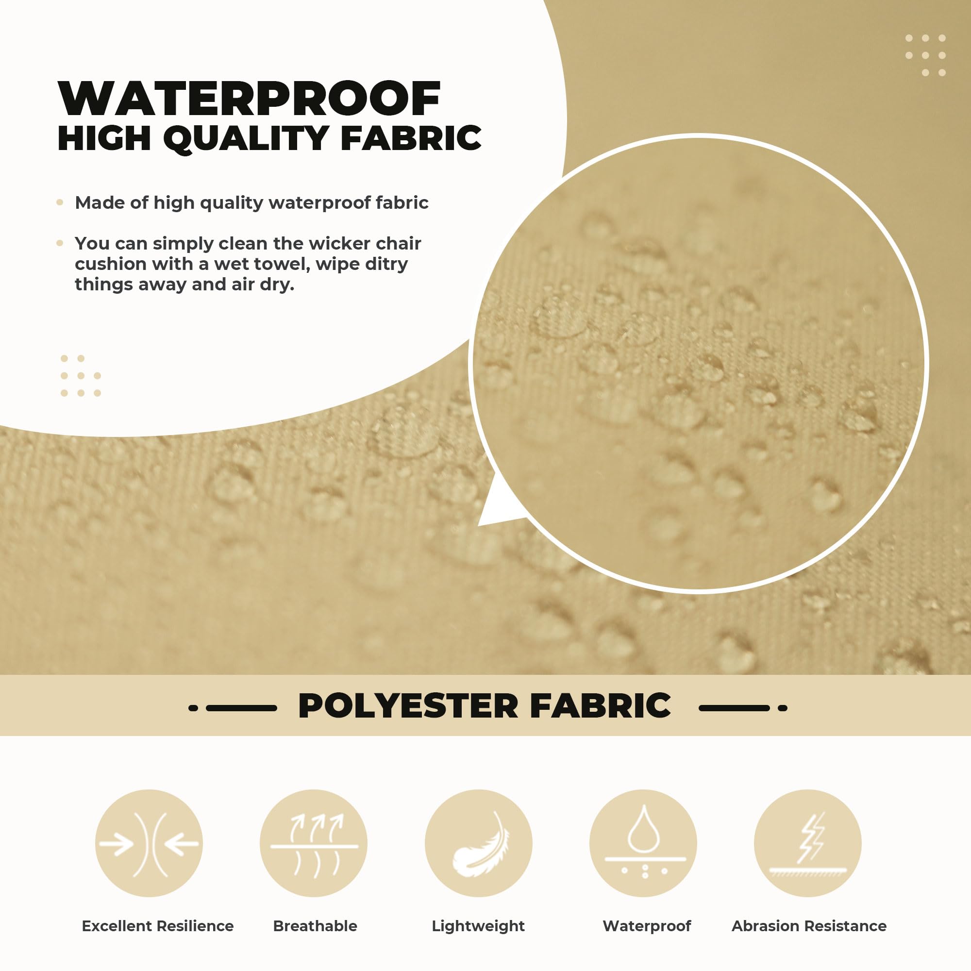 DANGHOOGY fabric texture shows fade-resistant, breathable polyester cover.