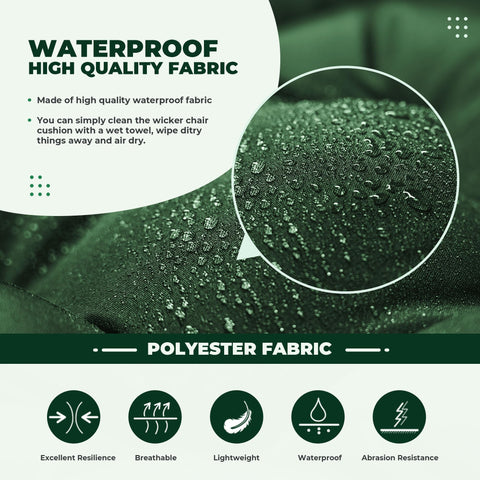 DANGHOOGY fabric close-up in green showing fade-resistant quality