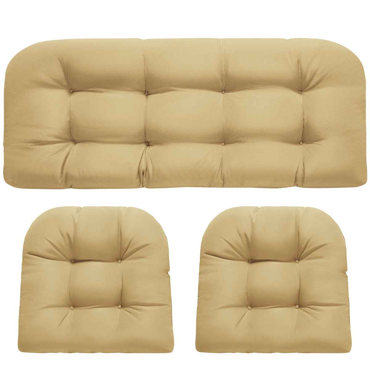 DANGHOOGY wicker loveseat cushion 19x44x4 provides soft outdoor seating comfort.