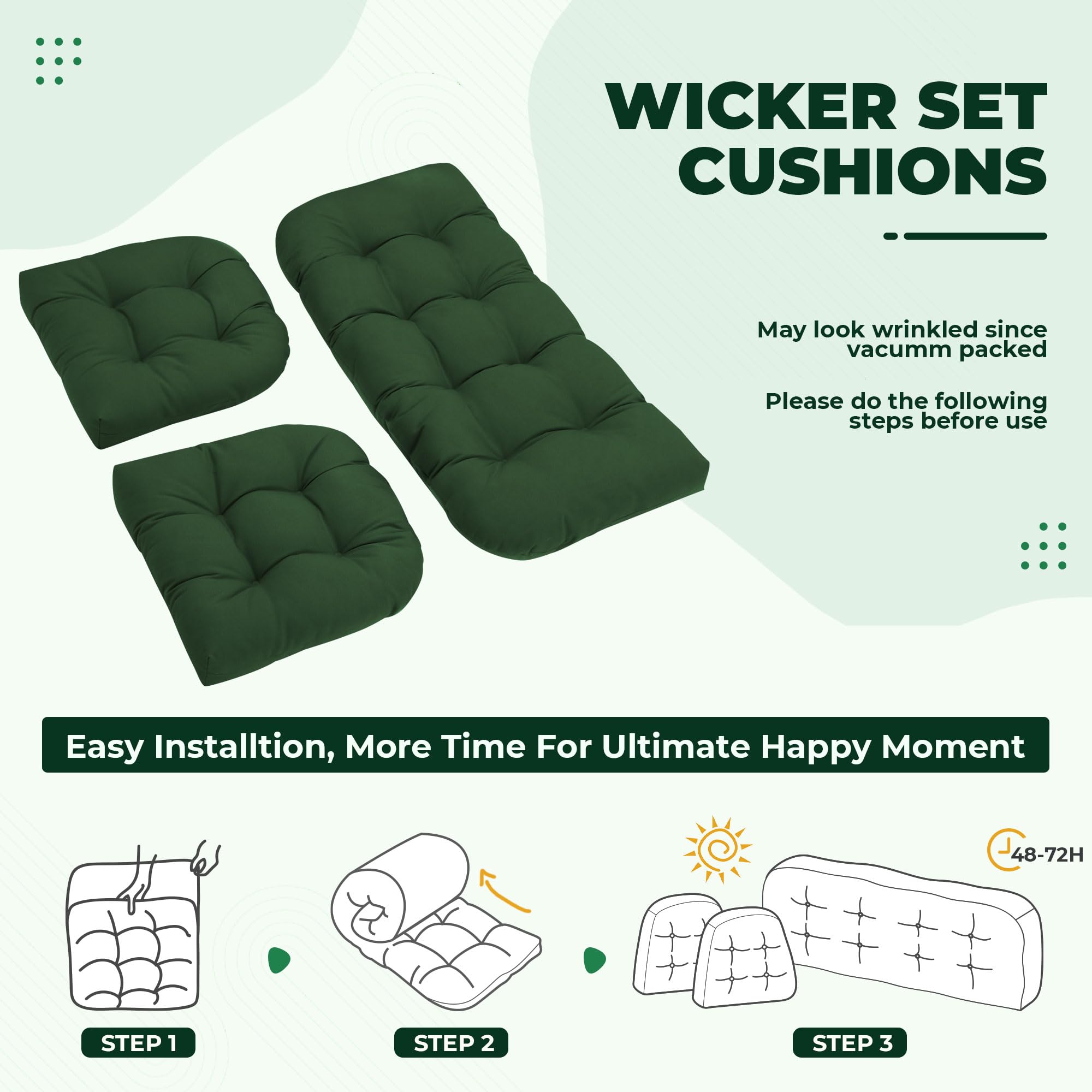 DANGHOOGY cushions arrive vacuum-packaged for compact unboxing