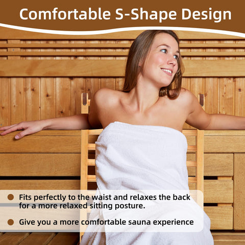 Danghyuk backrest provides back support for comfortable sauna sessions