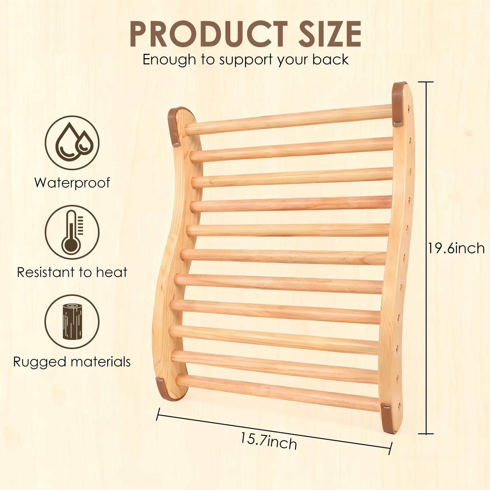 Danghyuk ergonomic S-shaped backrest design supports shoulders and neck