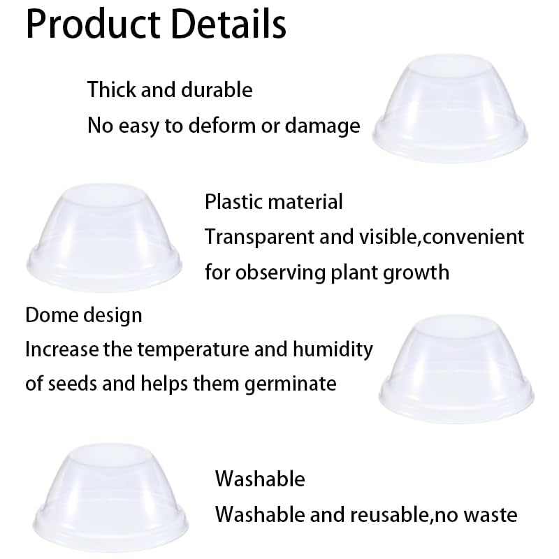 Dangjuacua reusable clear dome covers plant starters for better growth