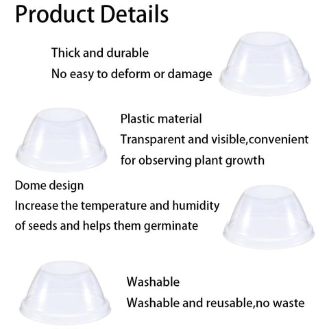 Dangjuacua reusable clear dome covers plant starters for better growth