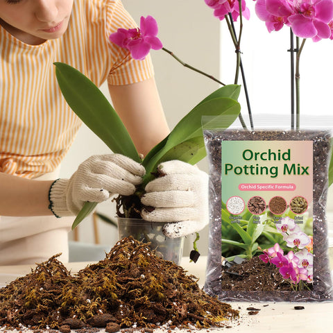 DANGKELILI orchid mix in resealable packaging keeps leftovers fresh.