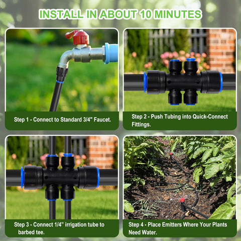 DANGZW distribution tubing enables multi-zone irrigation across beds