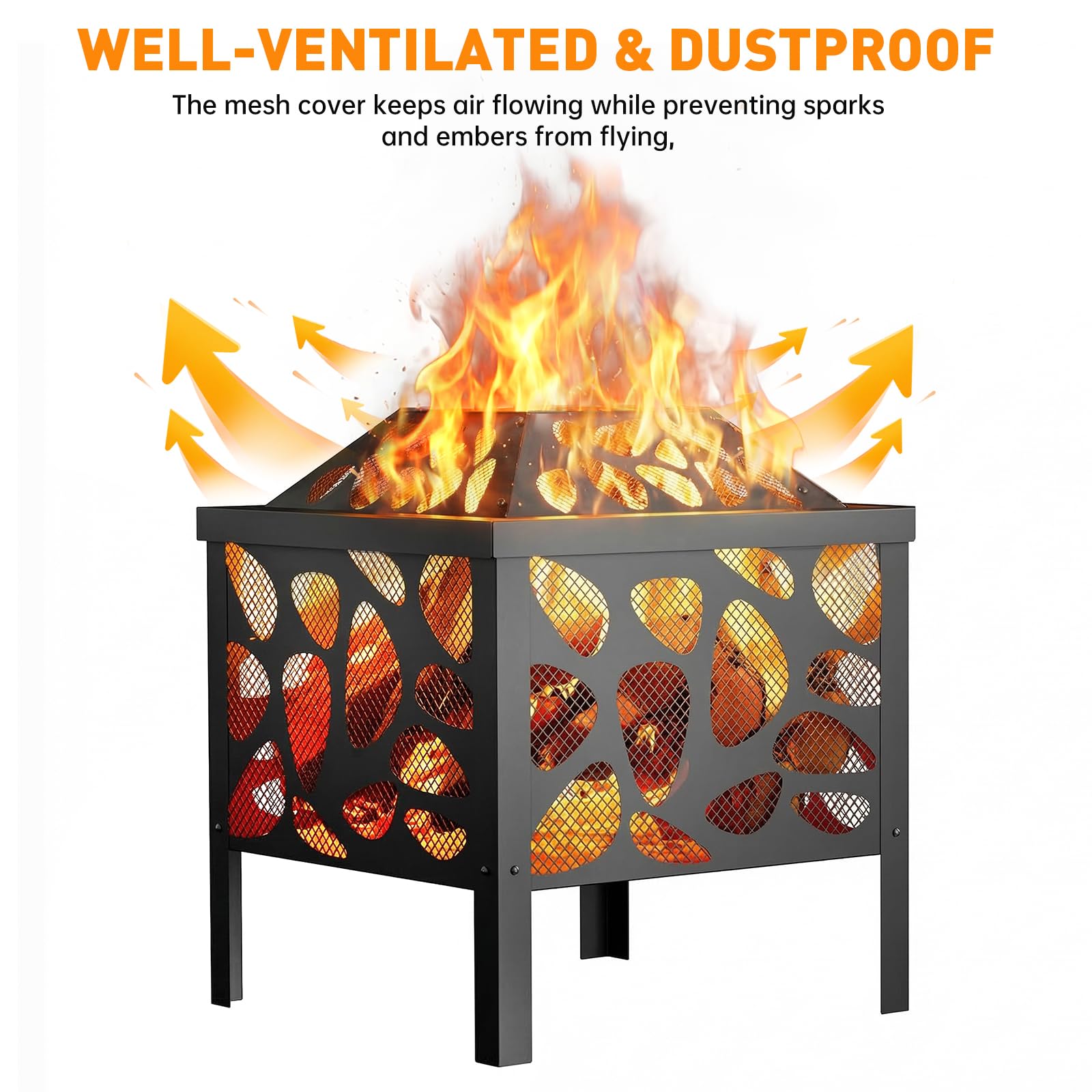 Danluke packaging includes fire pit, instructions, and screws