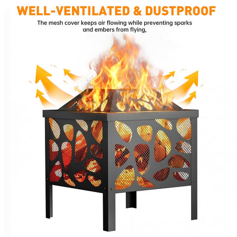 Danluke packaging includes fire pit, instructions, and screws