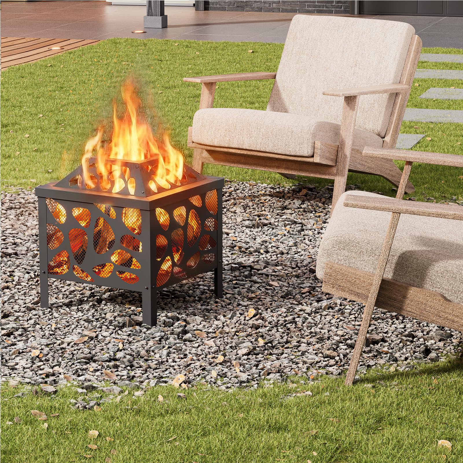 Danluke spark mesh guard protects surroundings from embers