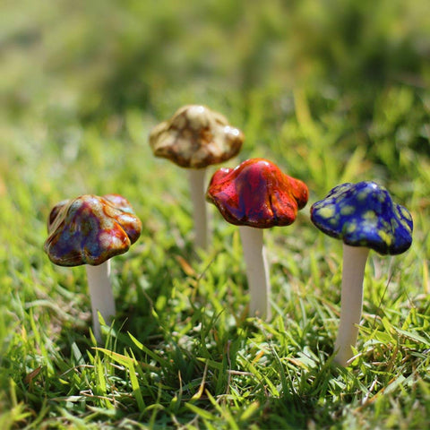 Danmu outdoor mushroom decor withstands rain and frost for year-round charm.