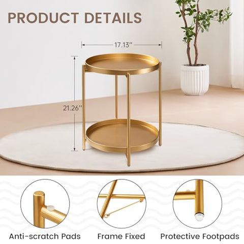 Gold finish adds modern luxury to indoor and outdoor spaces.