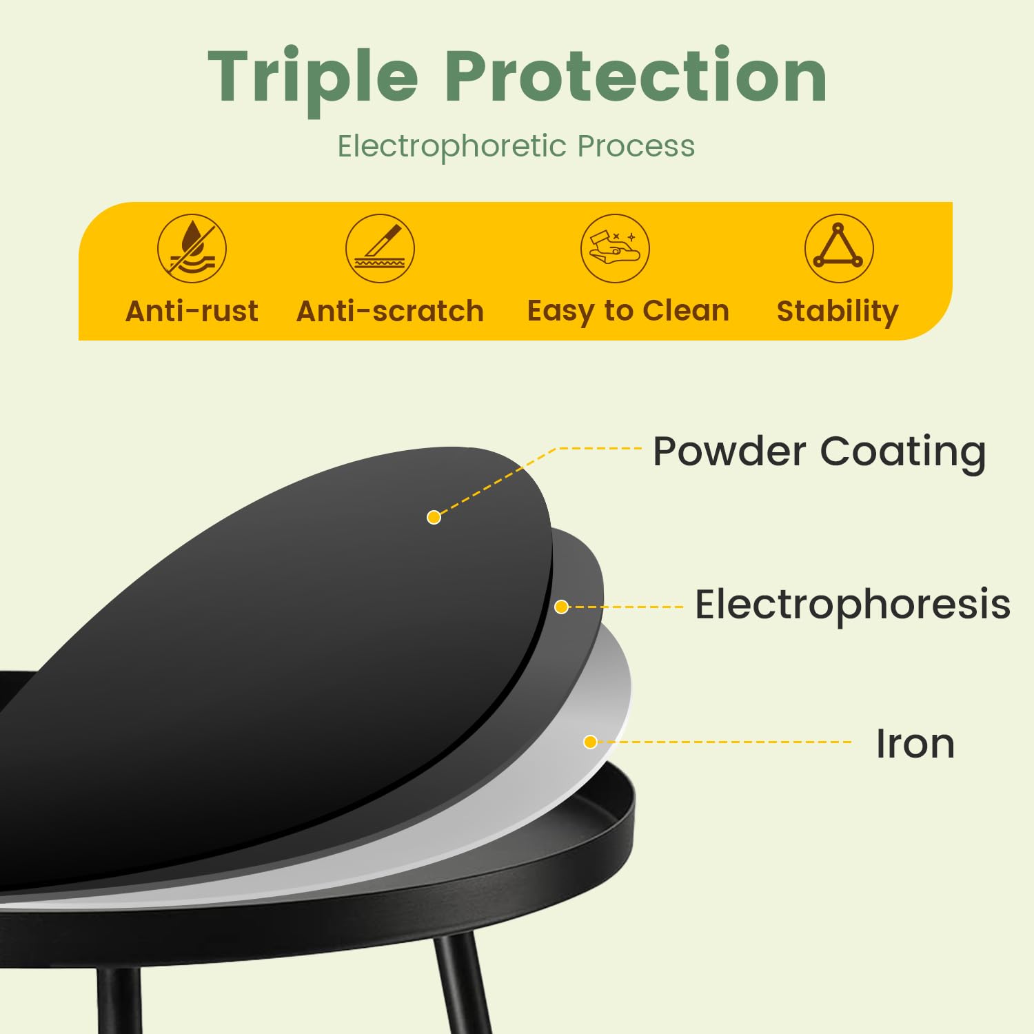 Danpinera outdoor side table designed for indoor and outdoor use in any setup.