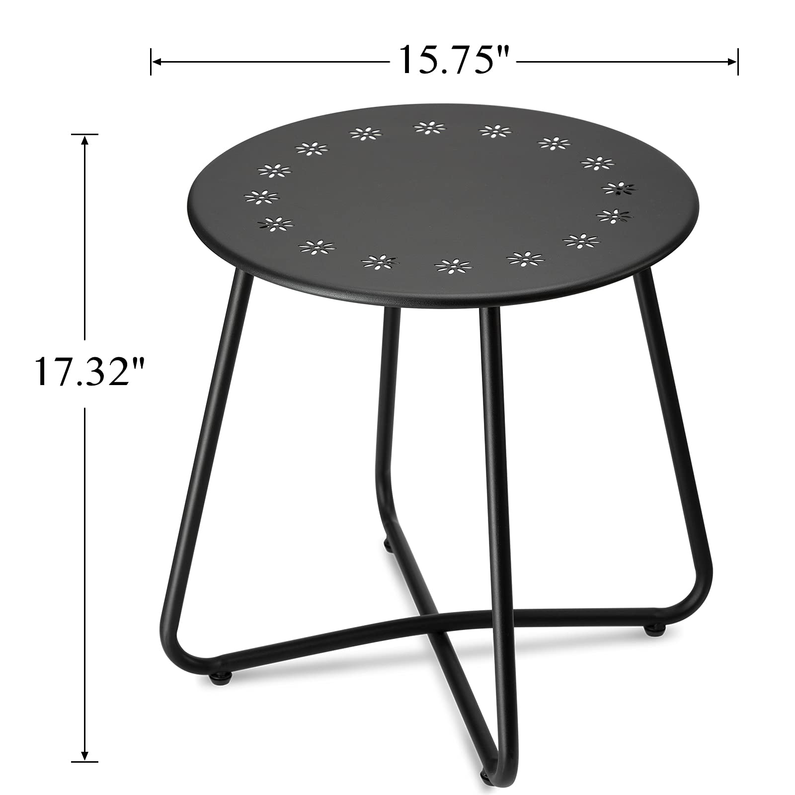 Danpinera round design outdoor side table fits small spaces like balconies and corners