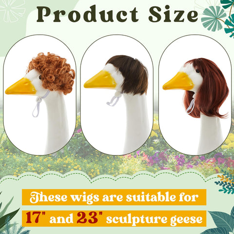 Dansydaisy porch goose wig with bows enhances spring curb appeal on garden geese