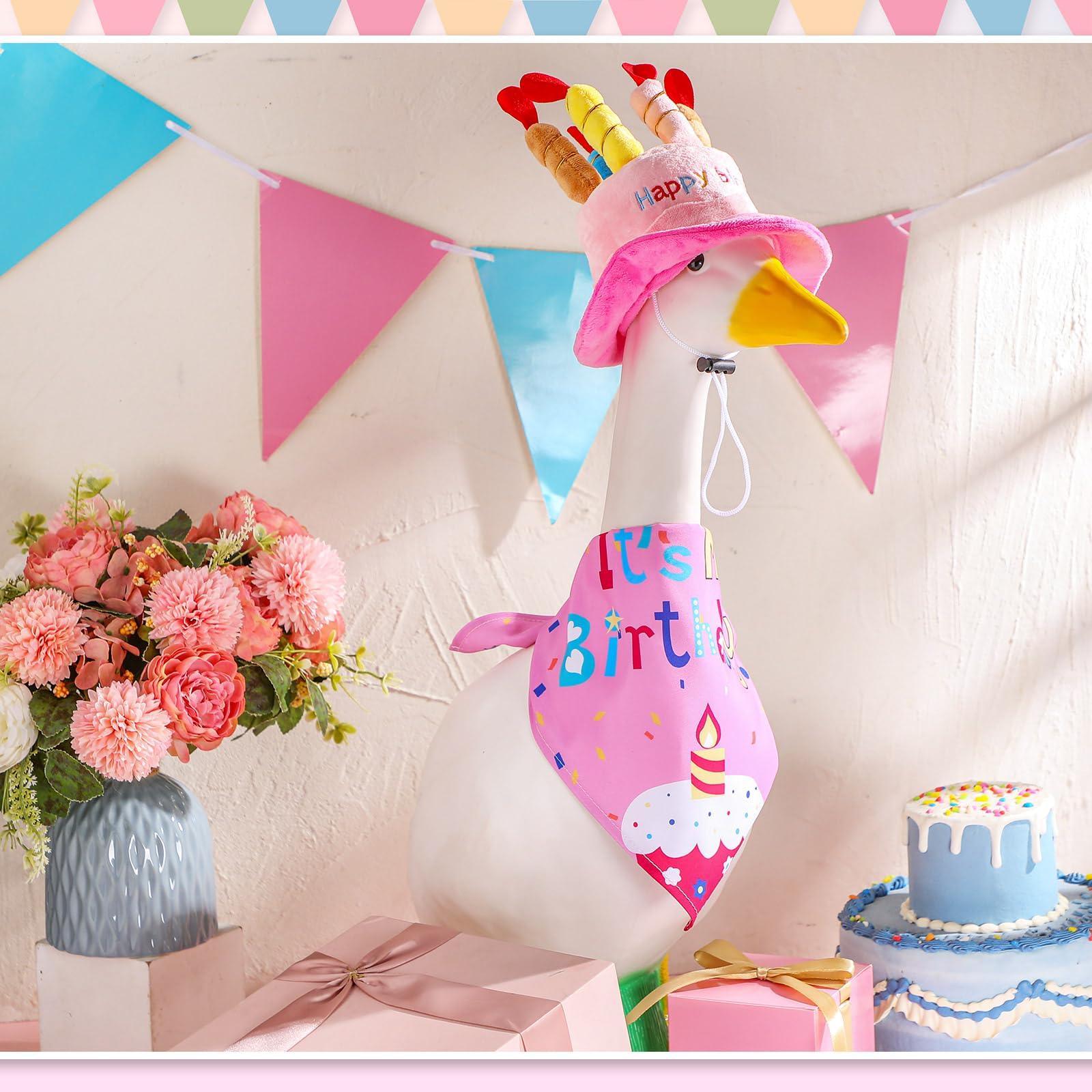 Dansydaisy durable polyester goose outfit for seasonal yard decorations.