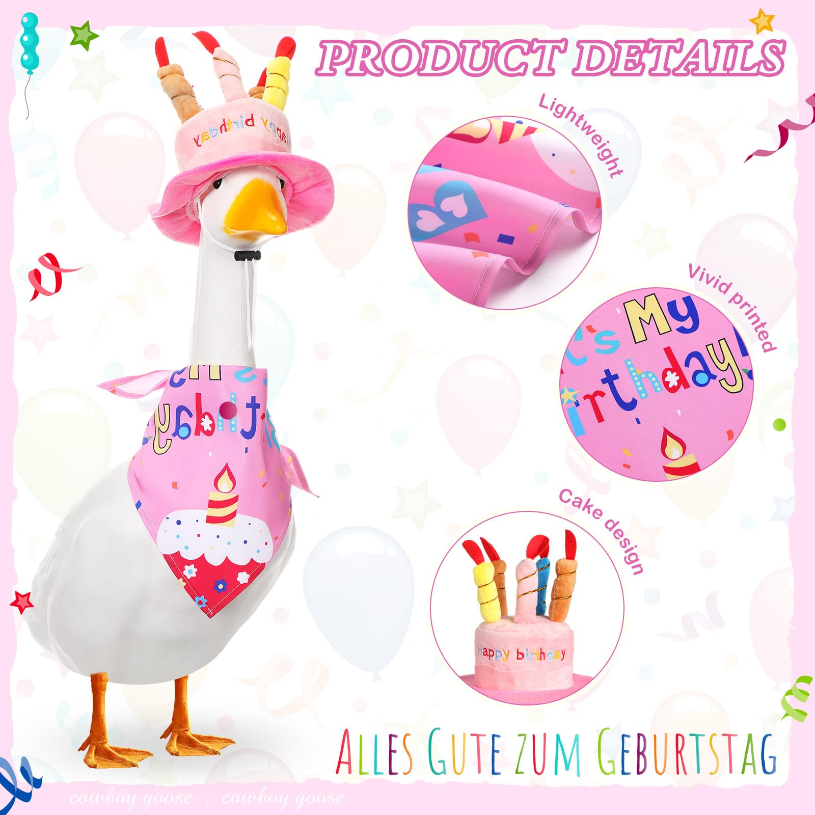 Dansydaisy goose outfit on a lawn goose ready for outdoor display up to 23 inches.