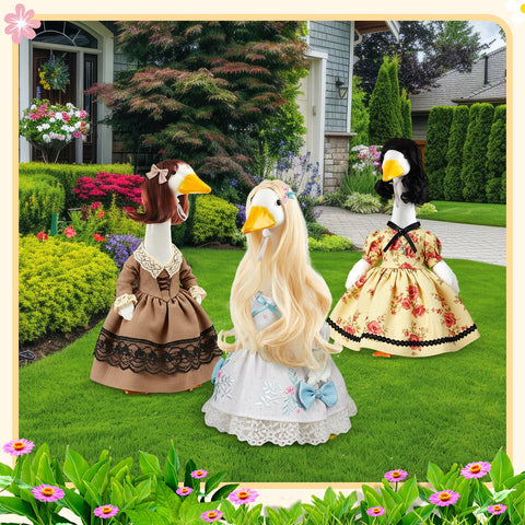 Dansydaisy braided style A goose wig adds texture to yard geese