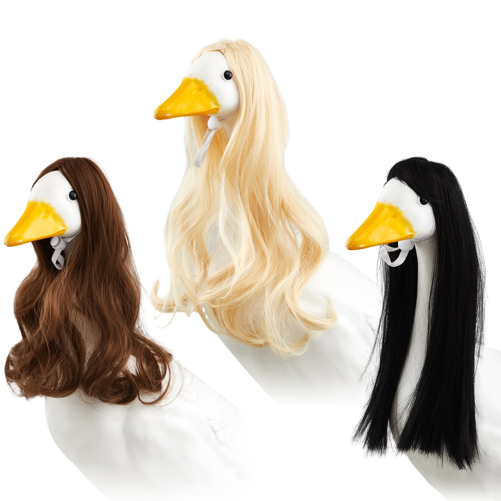 Dansydaisy porch goose wig in black braid adds classic outdoor charm.