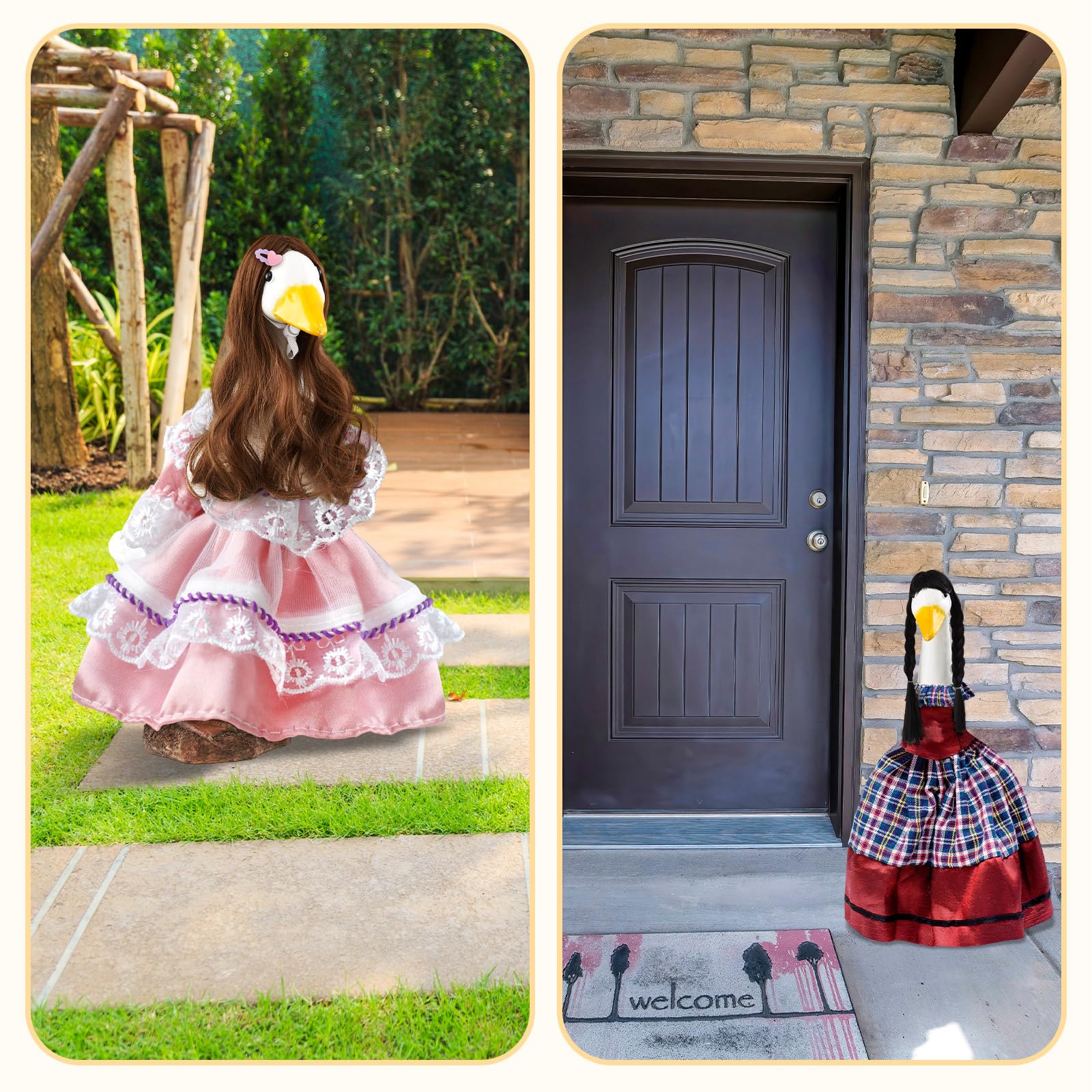 Dansydaisy three-style wig set offers easy seasonal decor updates.