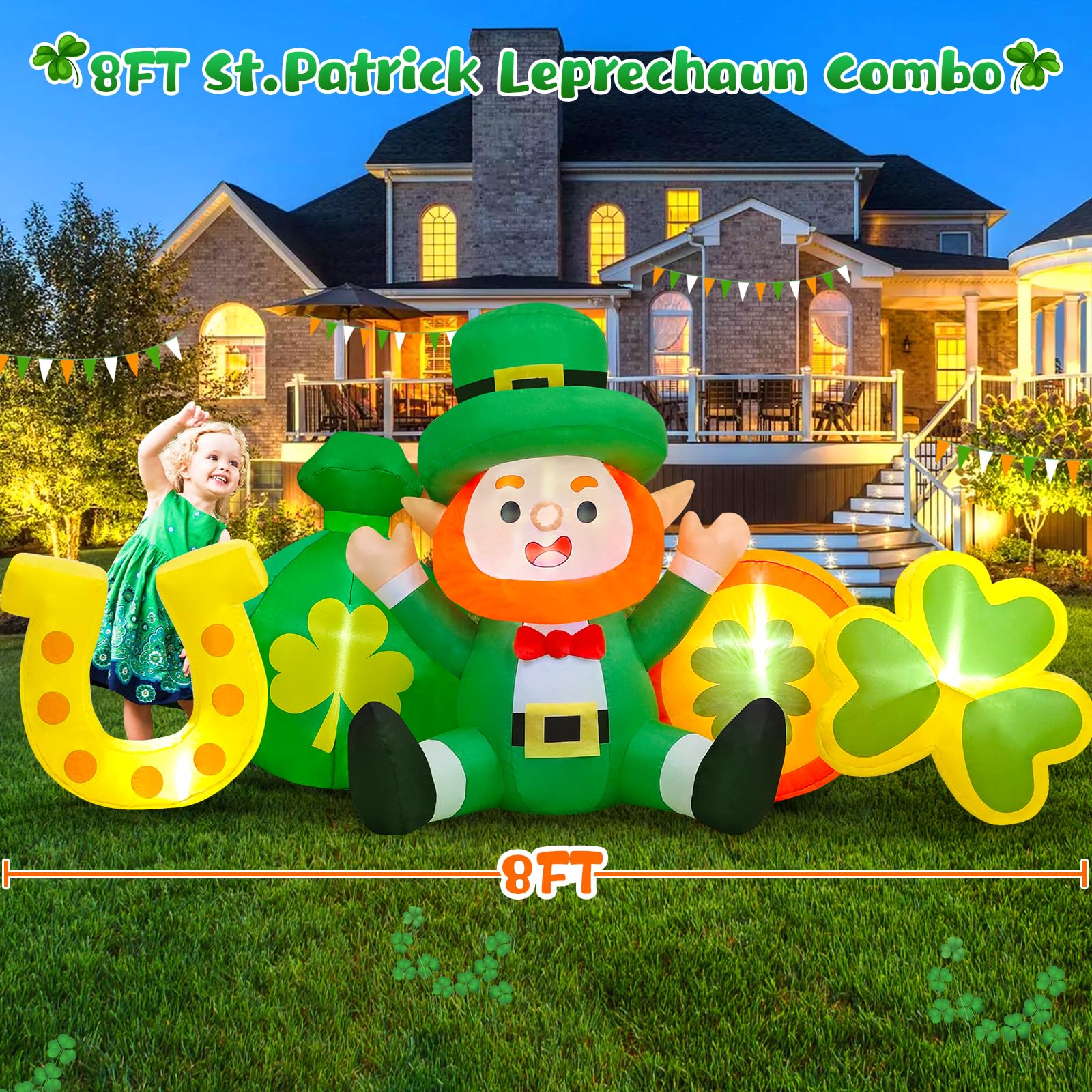 Danxilu built-in LEDs illuminate your yard, attracting attention to outdoor decor