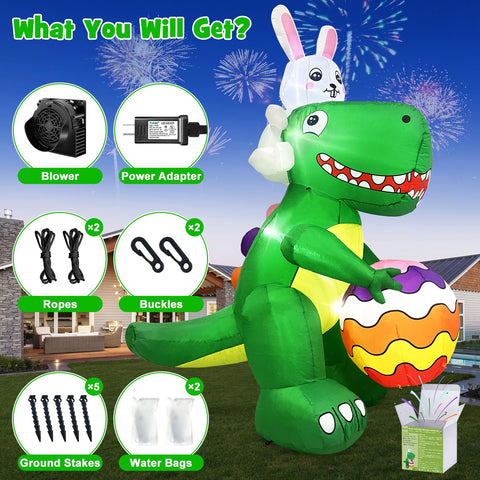 Danxilu Easter inflatable deflates compactly for easy storage after use.