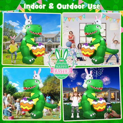 Danxilu Easter inflatable lights up for evening celebrations and photos.