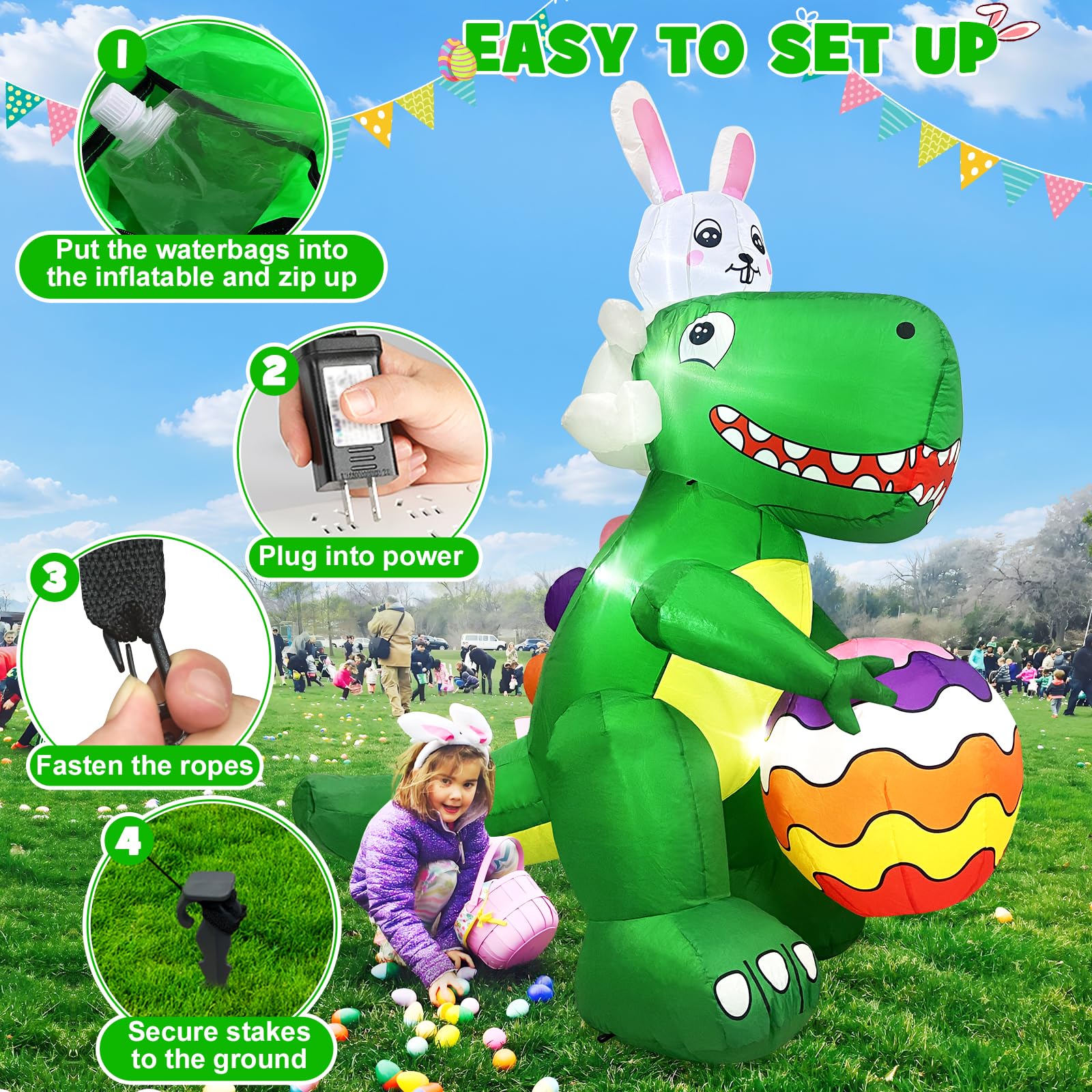 Danxilu Easter yard decoration brightens porches and lawns.