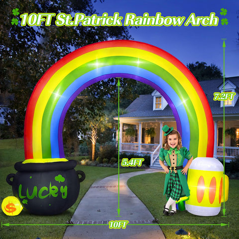 Danxilu pot of gold inflatable adds festive charm to yards and porches