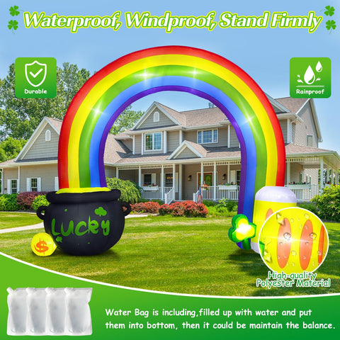 Danxilu water bags stabilize the inflatable against light winds
