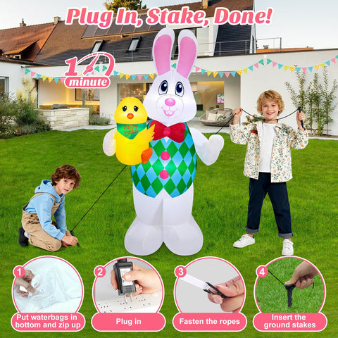 Danxilu backyard Easter bunny decor creates curb appeal