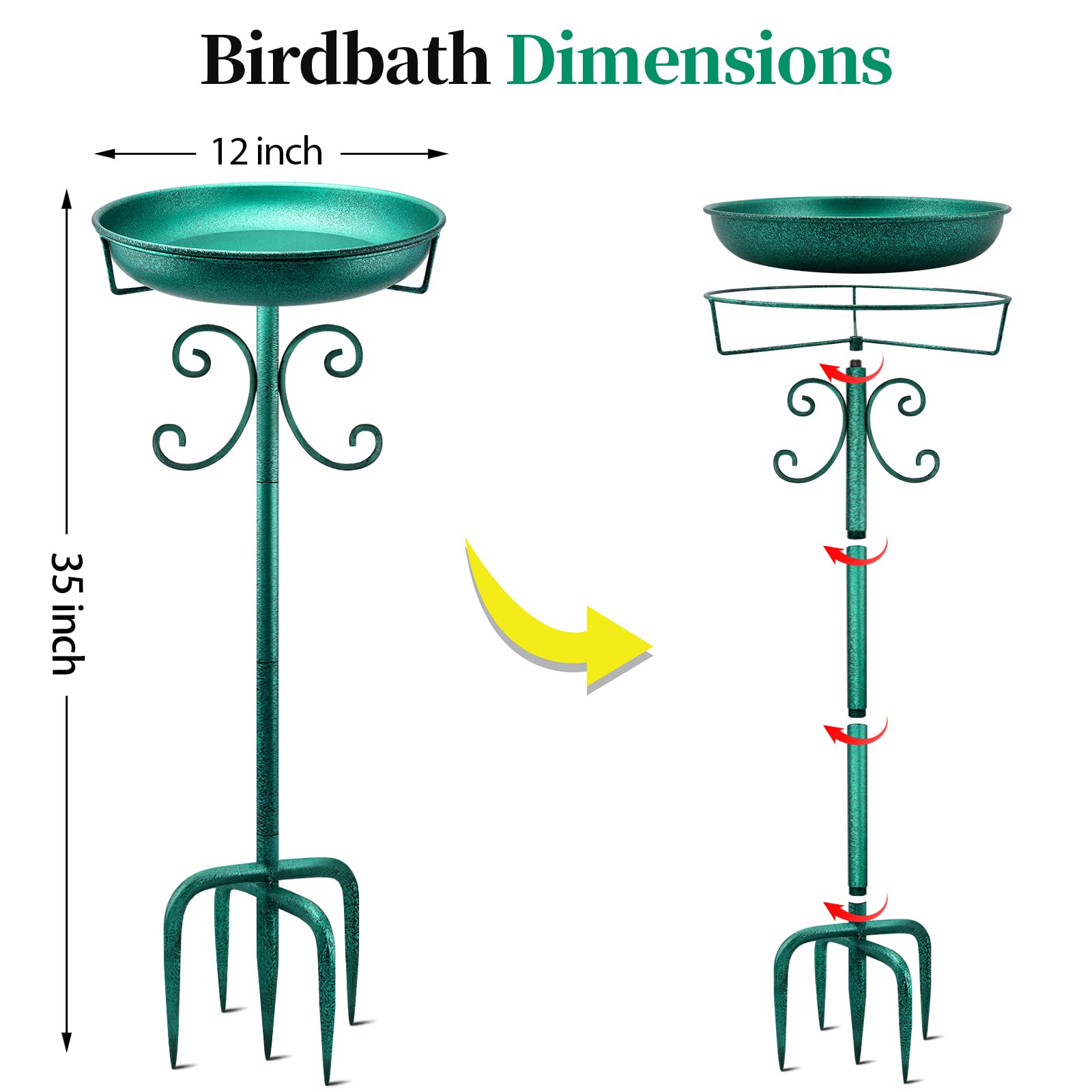 Daoeny bird feeder bowl combo attracts songbirds to yard.