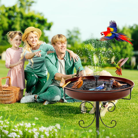 Daoeny bird feeder bowl combo invites birds to perch, bathe, and snack.