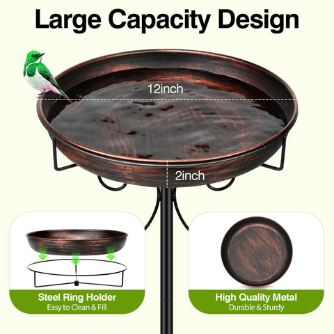 Daoeny birdbath bowl 12in diameter ready for visitors.