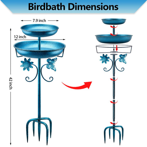 Daoeny outdoor bird feeder bath bowl supports wildlife viewing