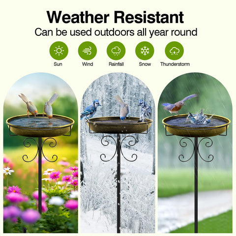 Daoeny weatherproof design resists rust for year-round garden use.