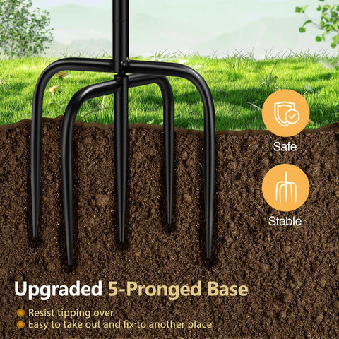 Daoeny upgraded 5-pronged base for stable outdoor placement