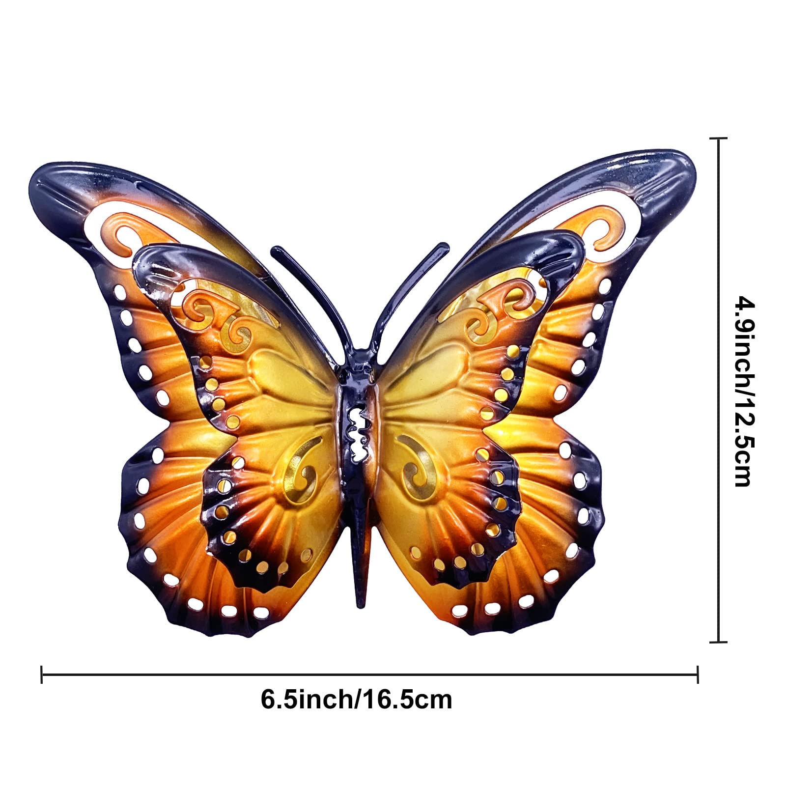 Daogtc bedroom living room butterfly art adds artistic charm