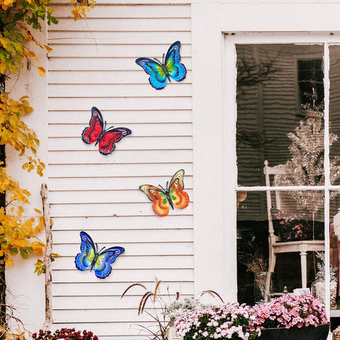 Daogtc butterfly wall decor ready for quick outdoor display on wall or fence