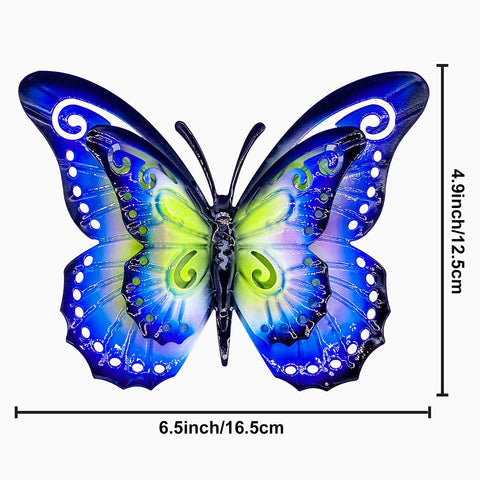 Daogtc butterfly wall decor hanging on fence enhances garden whimsy