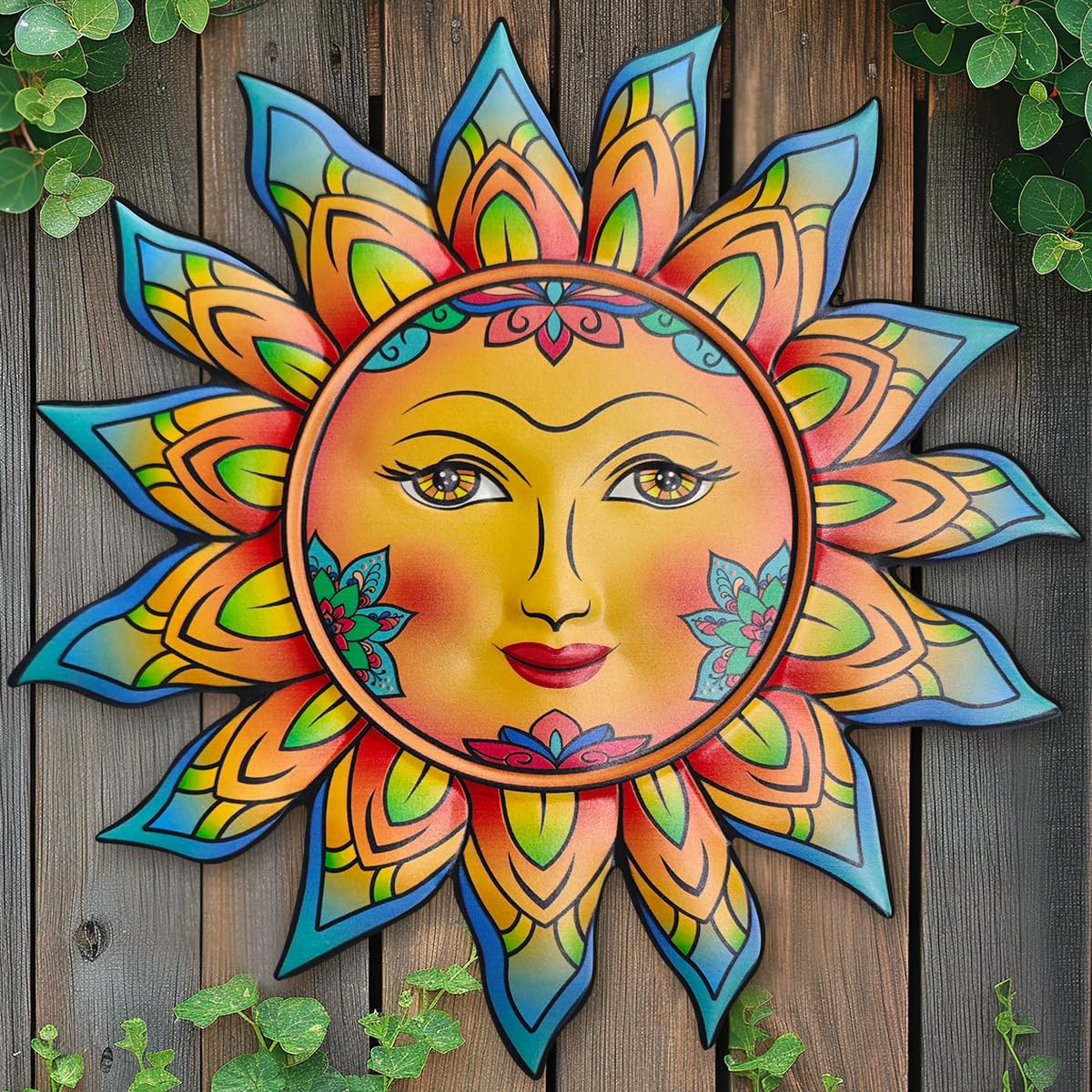 Daogtc metal sun flower wall art 13in brightens indoor spaces with warm charm.