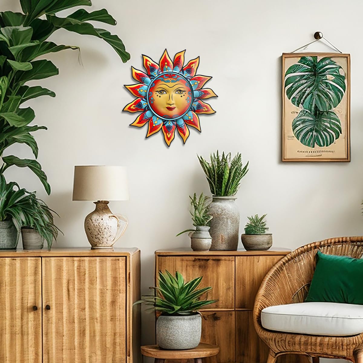 Daogtc Sun Wall Decor ideal for garden, patio, or living areas.